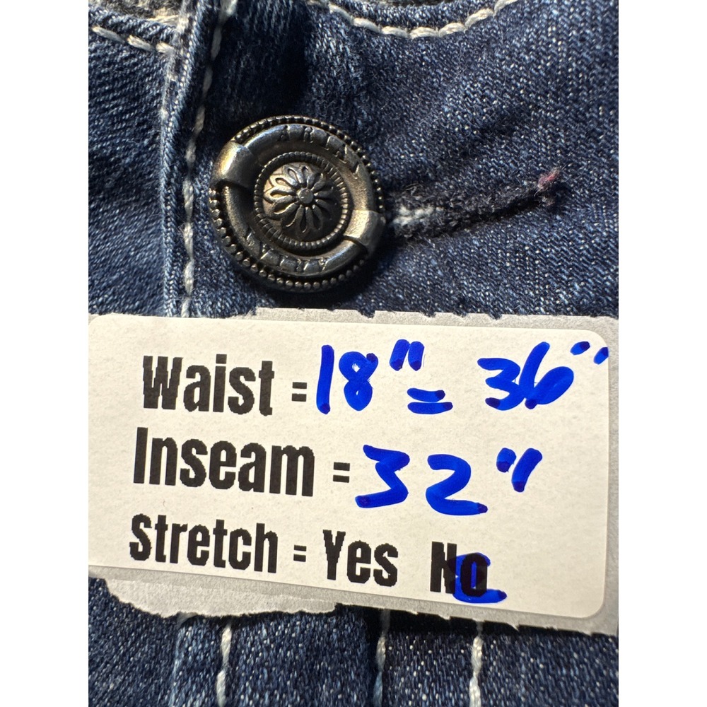 Ariat Real Denim Bootcut Jeans Dark Wash Contrast Stitch 33R 10017510 - Picture 4 of 13
